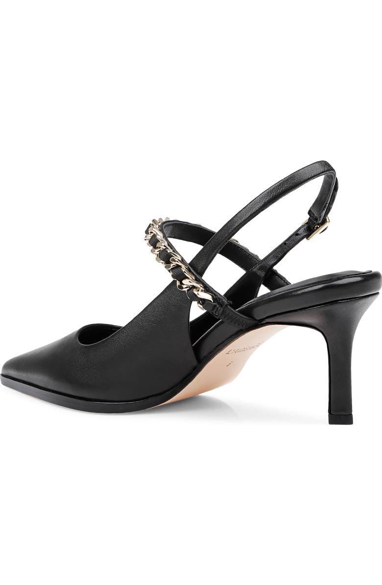 L'AGENCE Georgine Slingback Pointed Toe Mary Jane Pump, Alternate, color, Black Leather