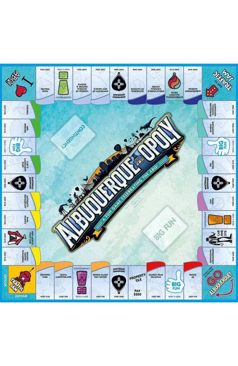 Late for the Sky Albuquerqueopoly Monopoly Board Game, Alternate, color, Multicolored