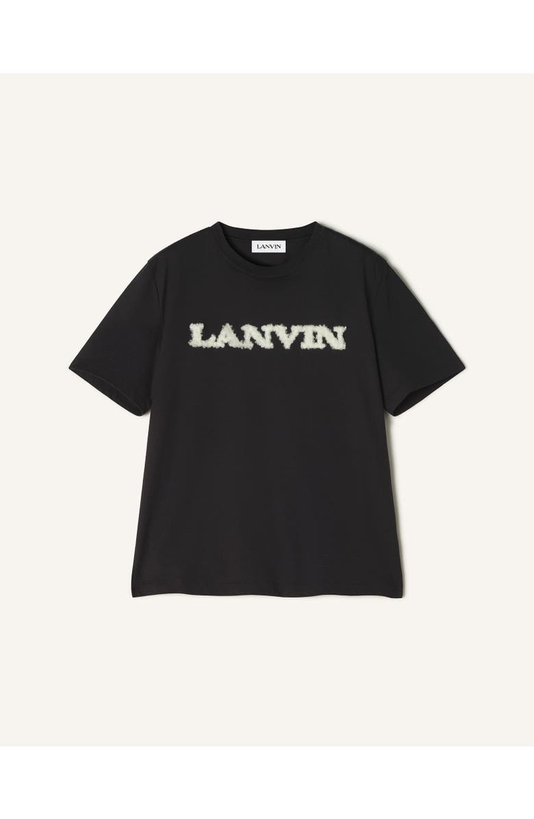 Lanvin Shearling Cotton T-Shirt, Alternate, color, 