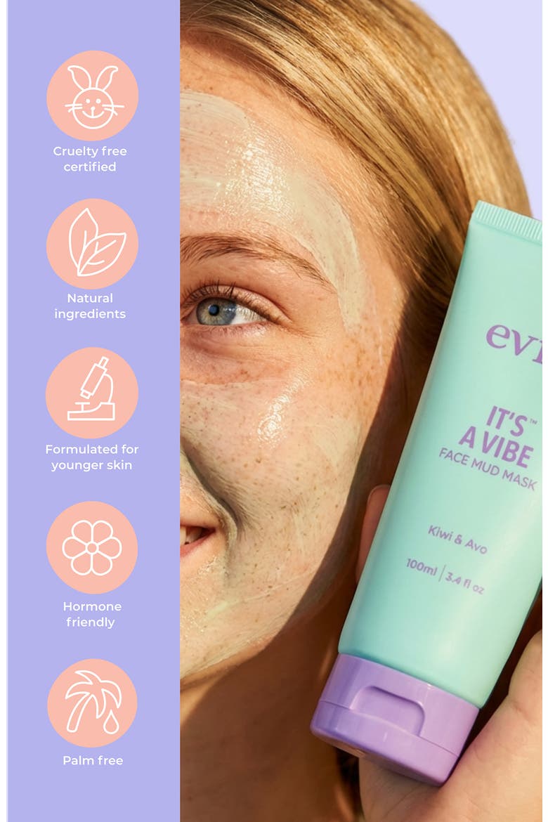 It's A Vibe Kiwi & Avo Face Mud Mask, Alternate, color, NO COLOR