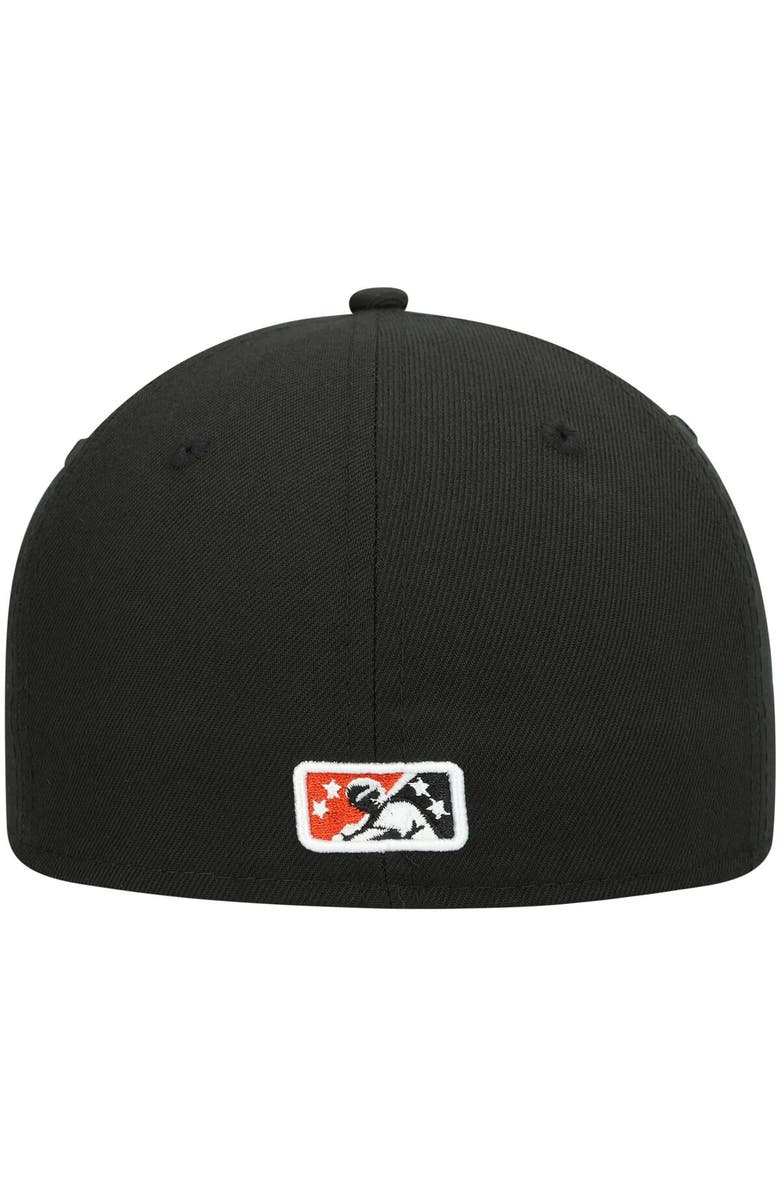 New Era Men's New Era Black Delmarva Shorebirds Authentic Collection Road 59FIFTY Fitted Hat, Alternate, color, Black