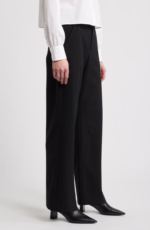 Rag & Bone Banks Wide Leg Wool Blend Ankle Pants In Black