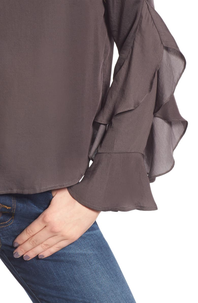 Elodie Ruffle Sleeve Blouse, Alternate, color, 