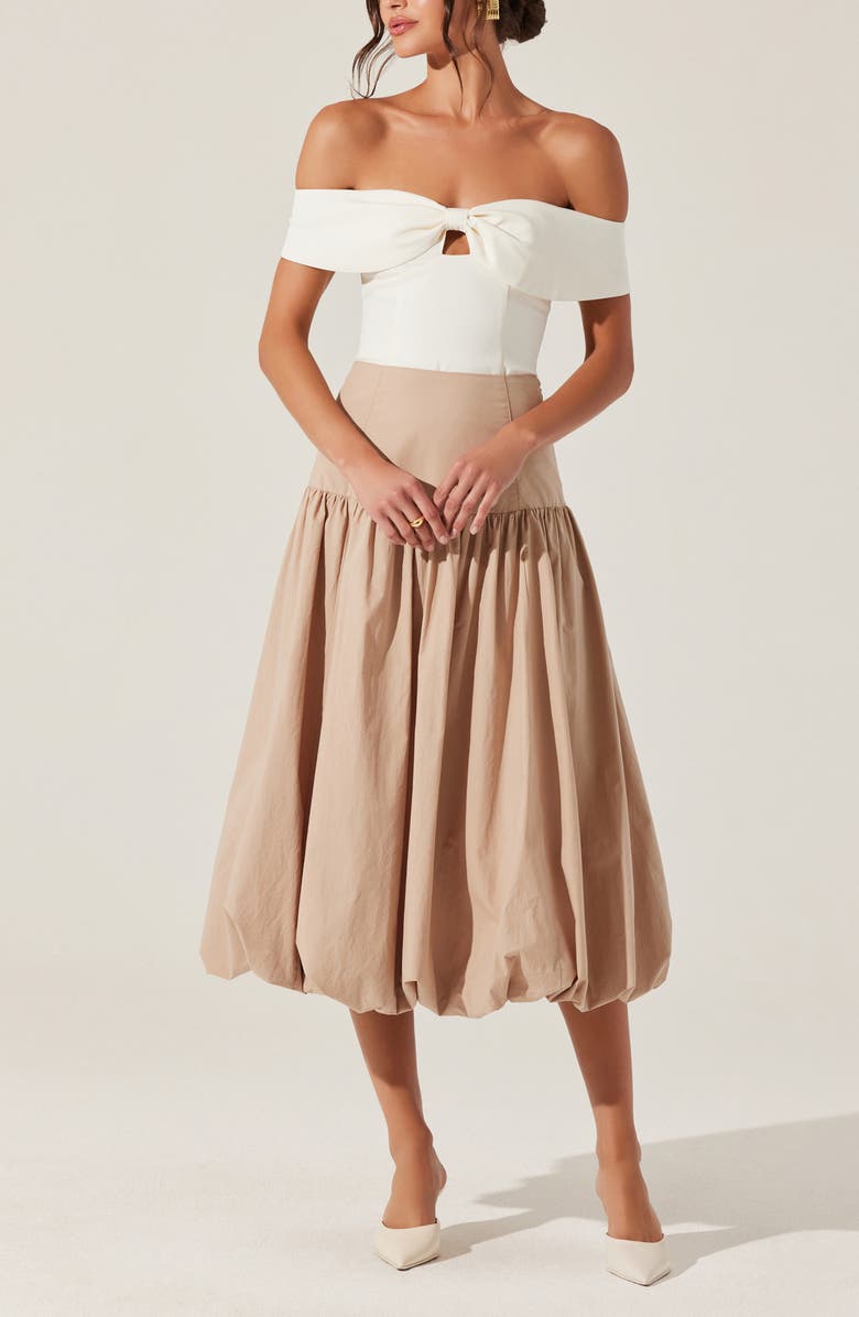 ASTR the Label Telayna Off the Shoulder Top, Alternate, color, Off White