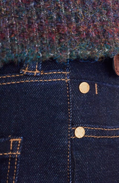 Liverpool Los Angeles Morgan Cuffed Wide Leg Jeans In Blue