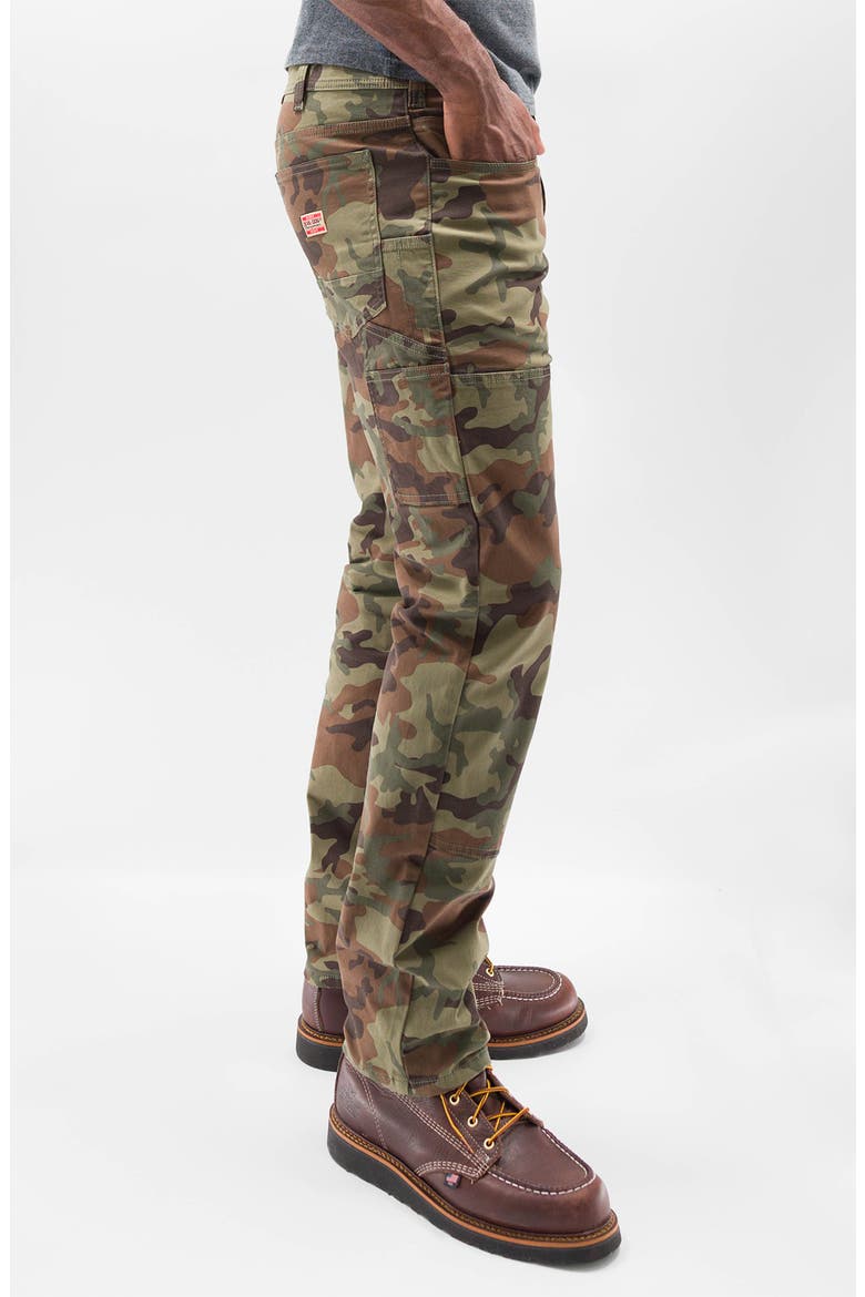 Camo Stretch Cotton Carpenter Pants, Alternate, color, CAMO