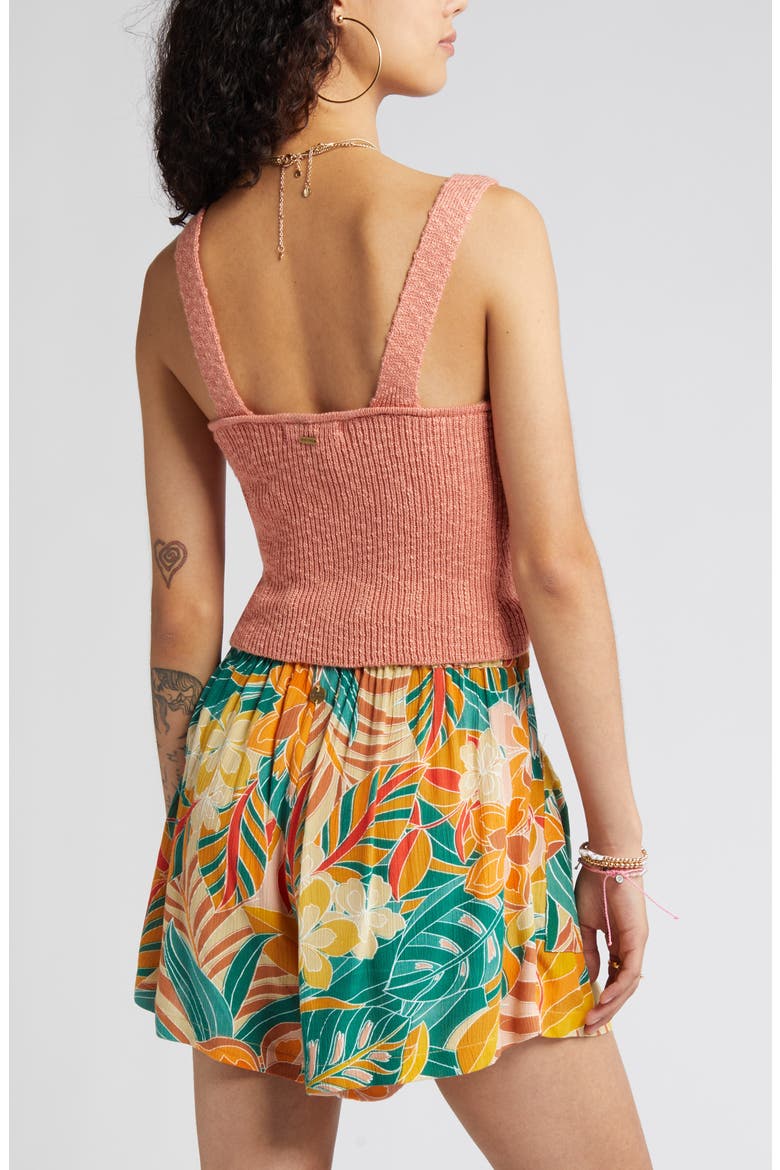 Tropics Knit Crop Tank, Alternate, color, CORAL