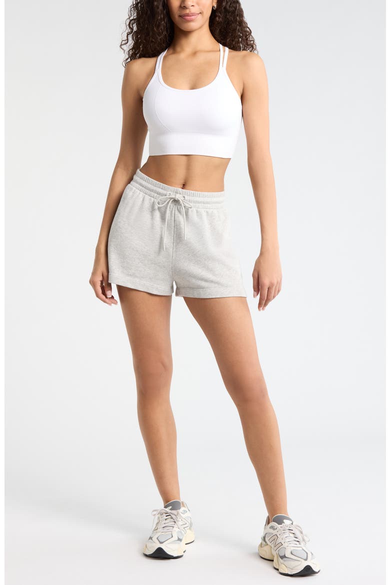 Go Easy French Terry Shorts, Alternate, color, GREY LIGHT HEATHER