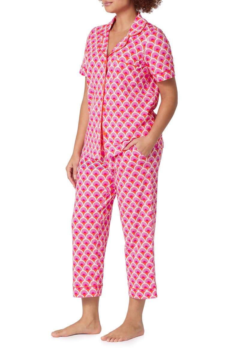 Print Crop Pajamas, Alternate, color, SCALLOP
