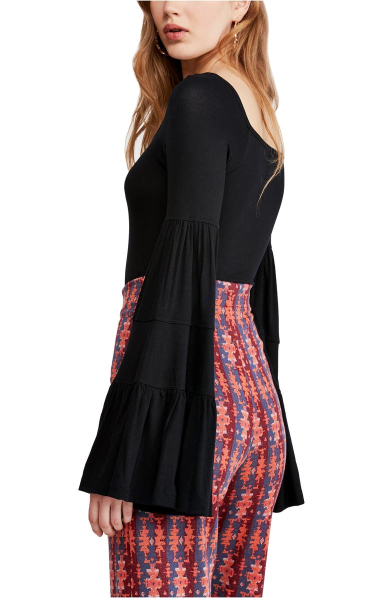 Free People Babetown Bell Sleeve Top, Alternate, color, 
