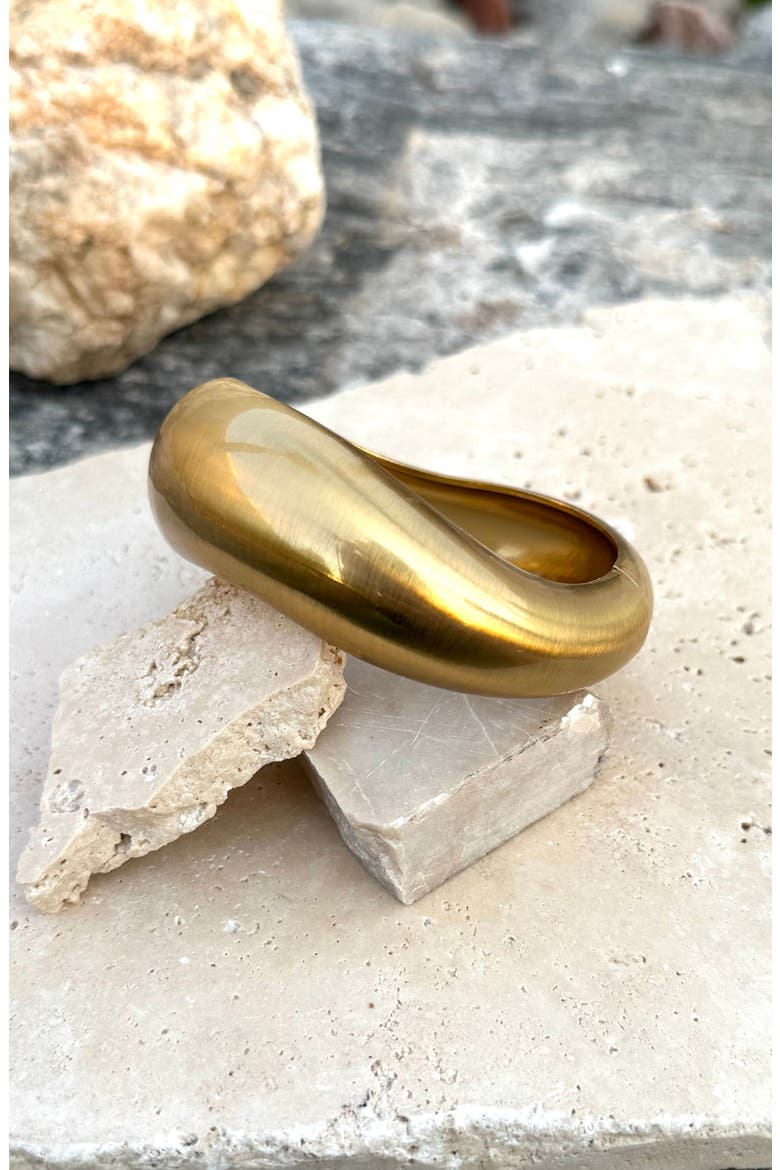Chunky Bangle Bracelet, Alternate, color, GOLD