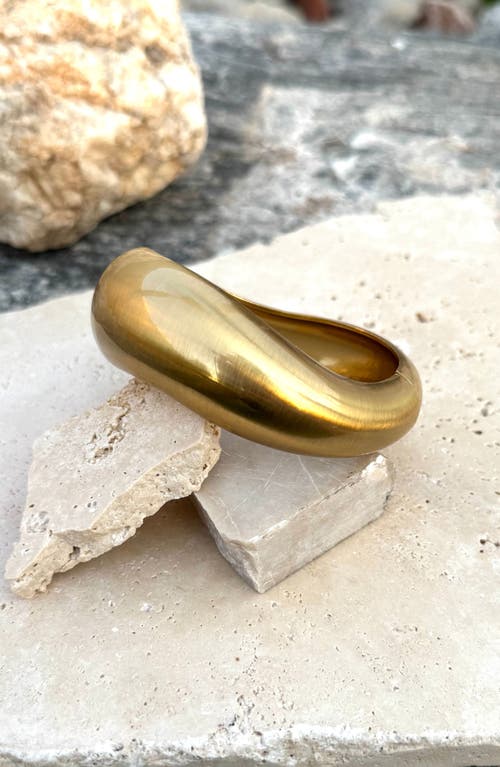Adornia Chunky Bangle Bracelet In Gold