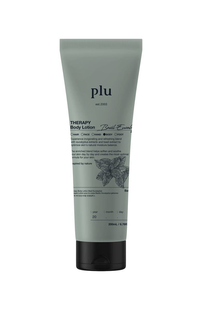 Plu Therapy Body Lotion Basil Eucalyptus, Main, color, NO COLOR