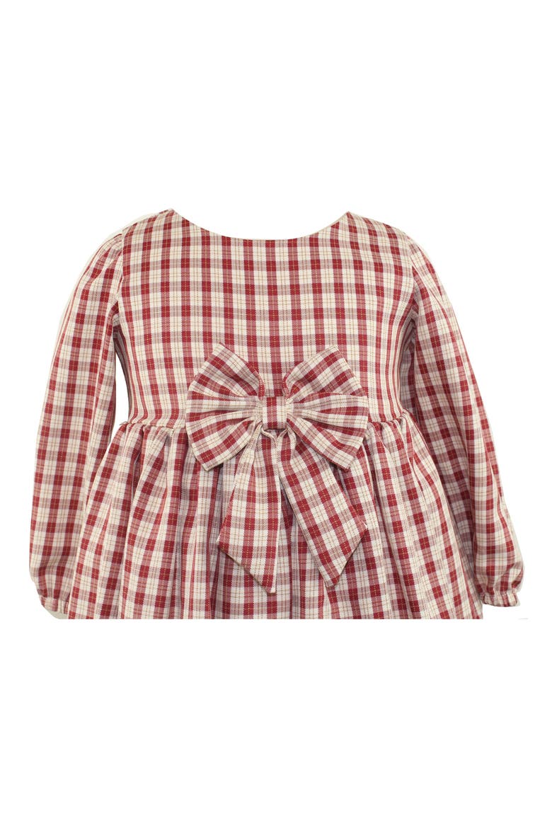 Kids' Long Sleeve Check Party Dress, Alternate, color, PINK