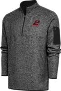 ANTIGUA Men's Antigua Heather Black Austin Cindric Fortune Quarter-Zip Pullover Jacket