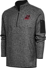 ANTIGUA Men's Antigua Heather Black Austin Cindric Fortune Quarter-Zip Pullover Jacket