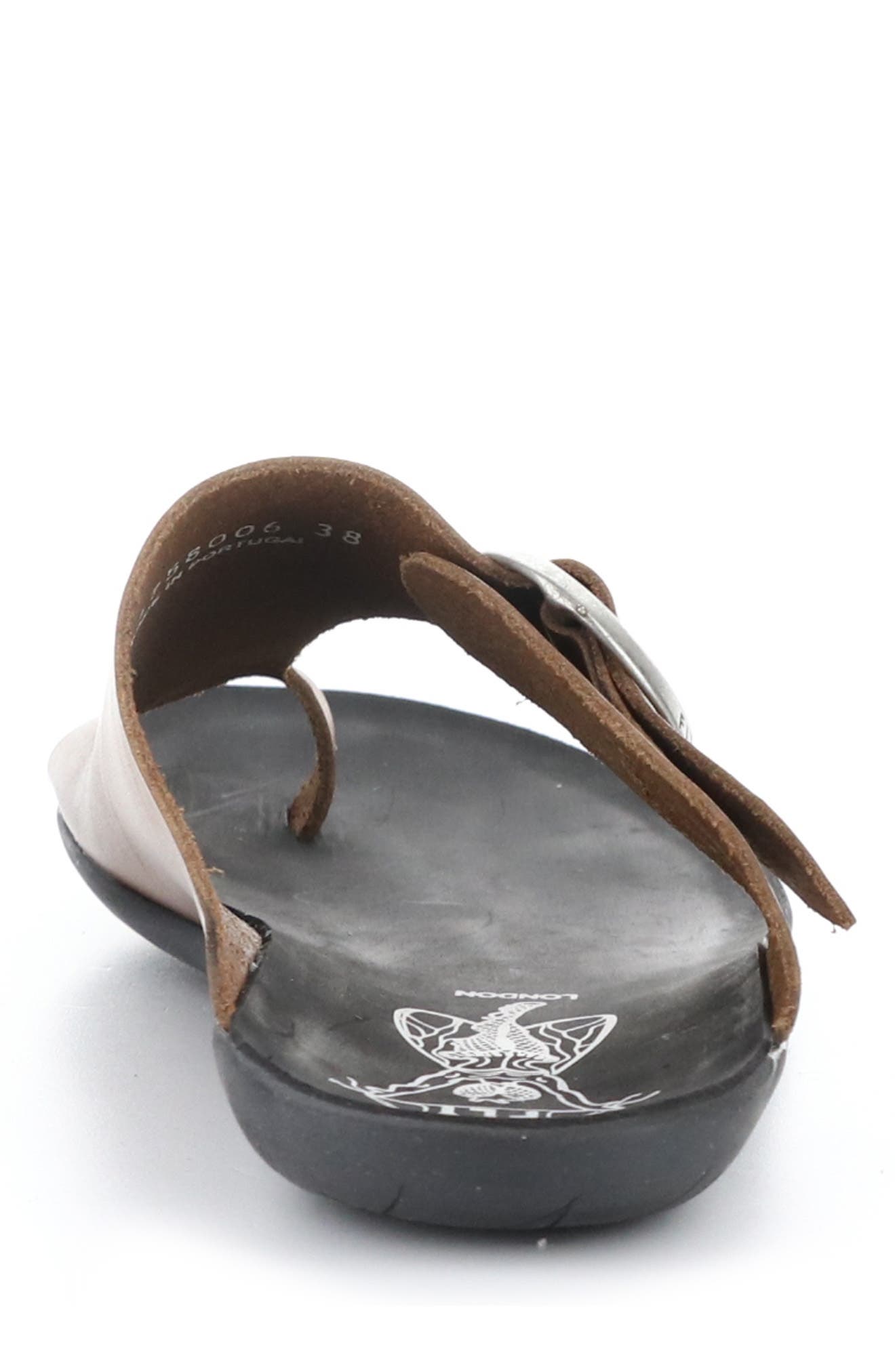 Mica Slide Sandal, Alternate, color, COGNAC BROOKLYN