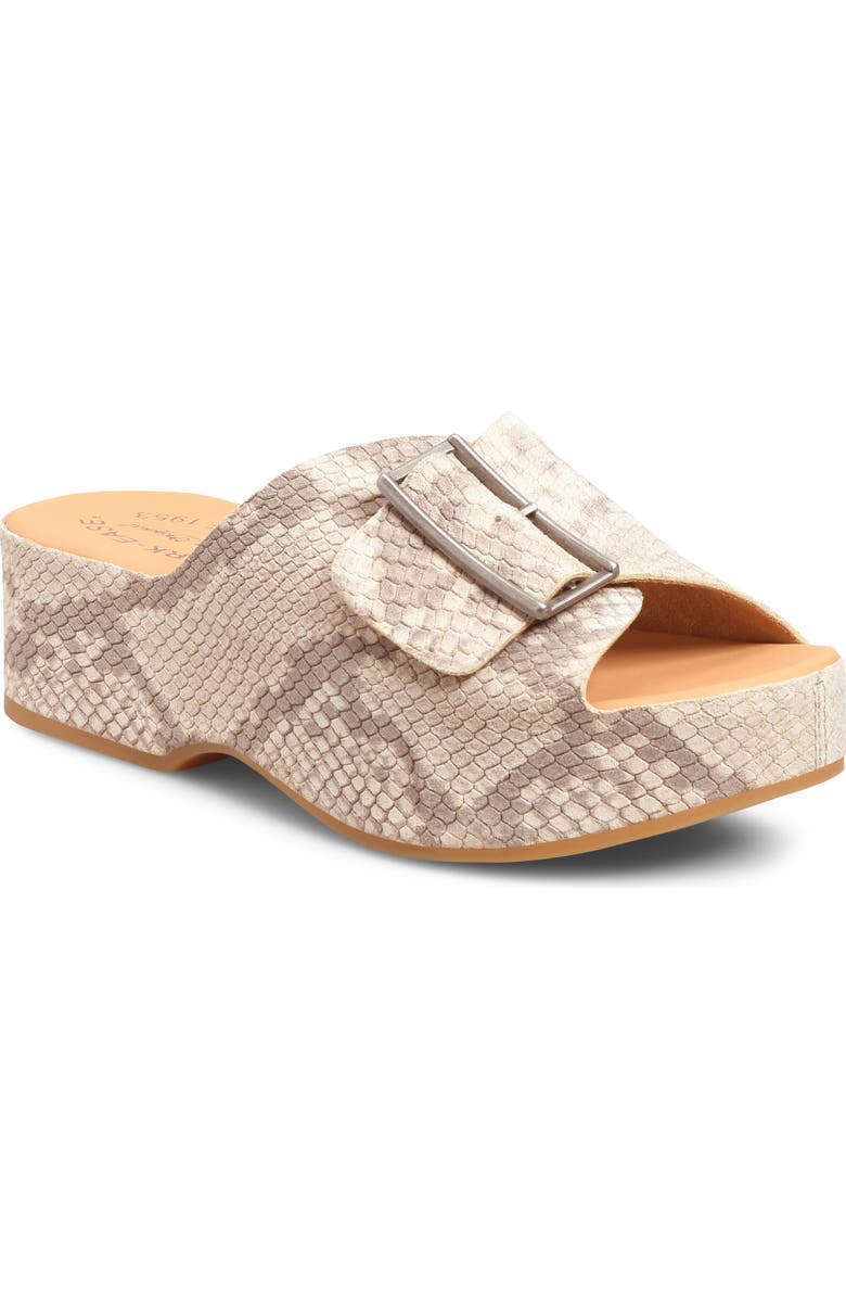 Kork-Ease<sup>®</sup> York Platform Slide Sandal, Main, color, Taupe Snake