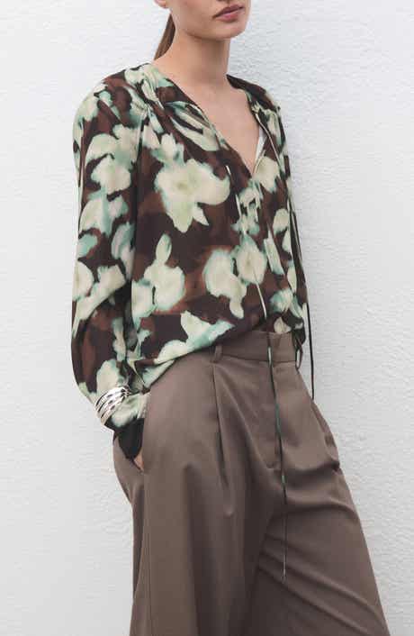 Floral Shirred Yoke Top