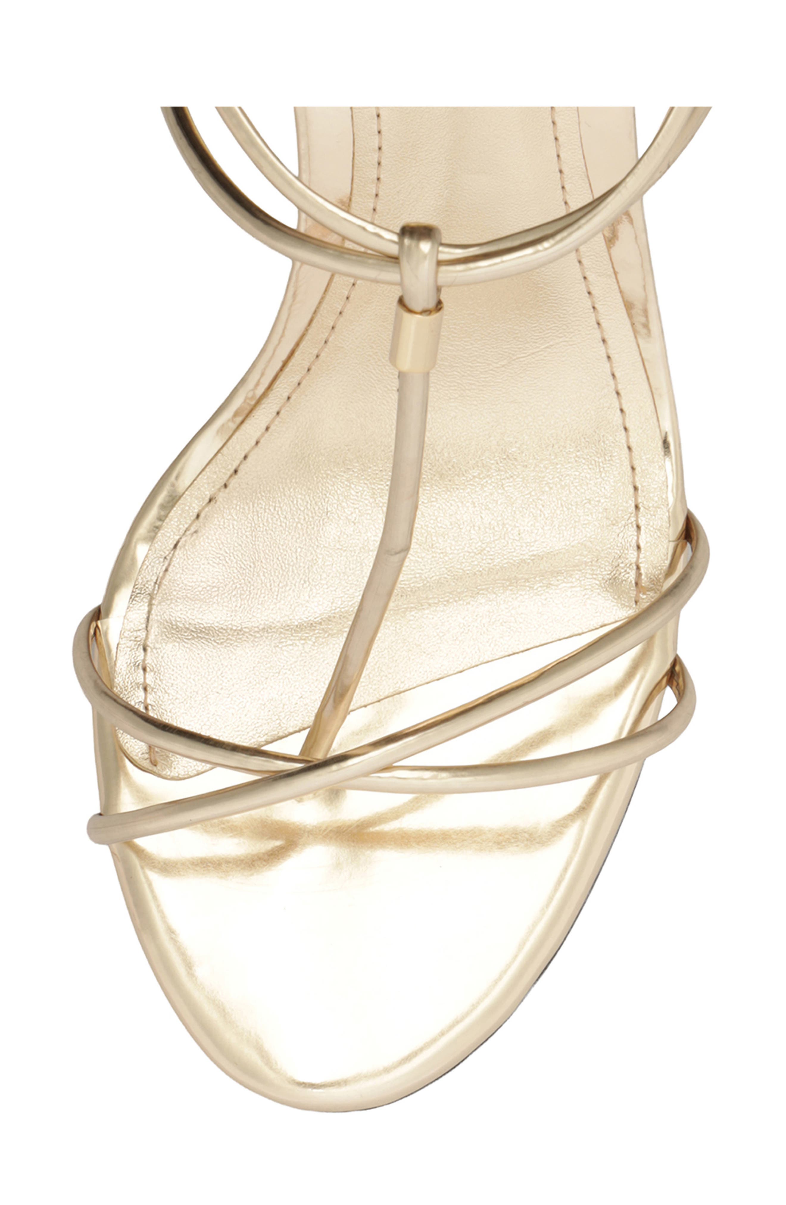 Schutz Jules Ankle Strap Sandal, Alternate, color, Platina