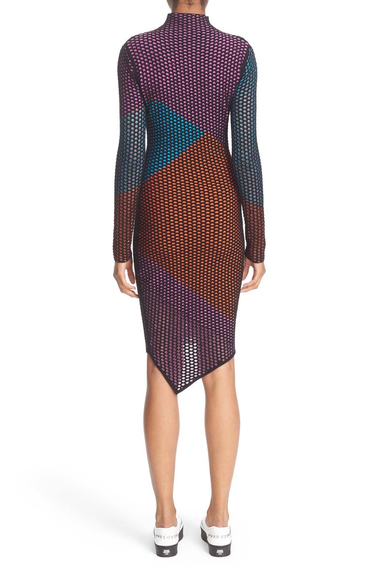 Mock Neck Dress, Alternate, color, BLACK