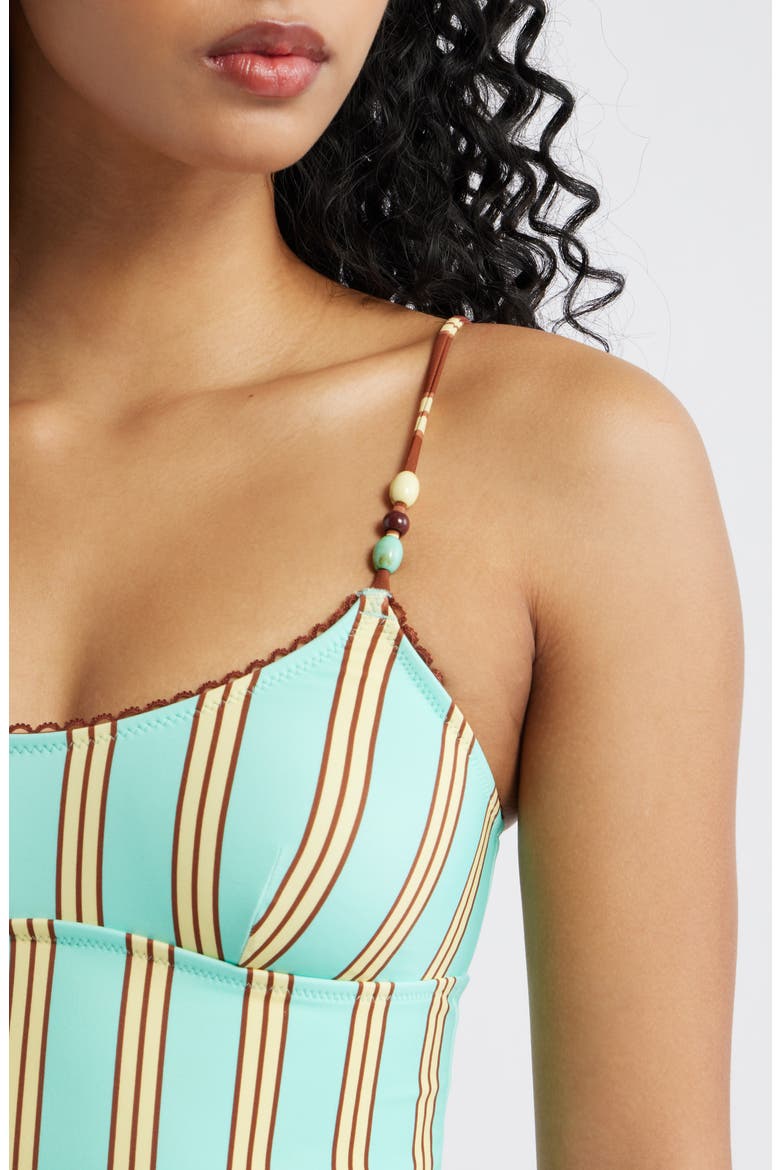 Trudi Stripe Crop Tankini Top, Alternate, color, MINT