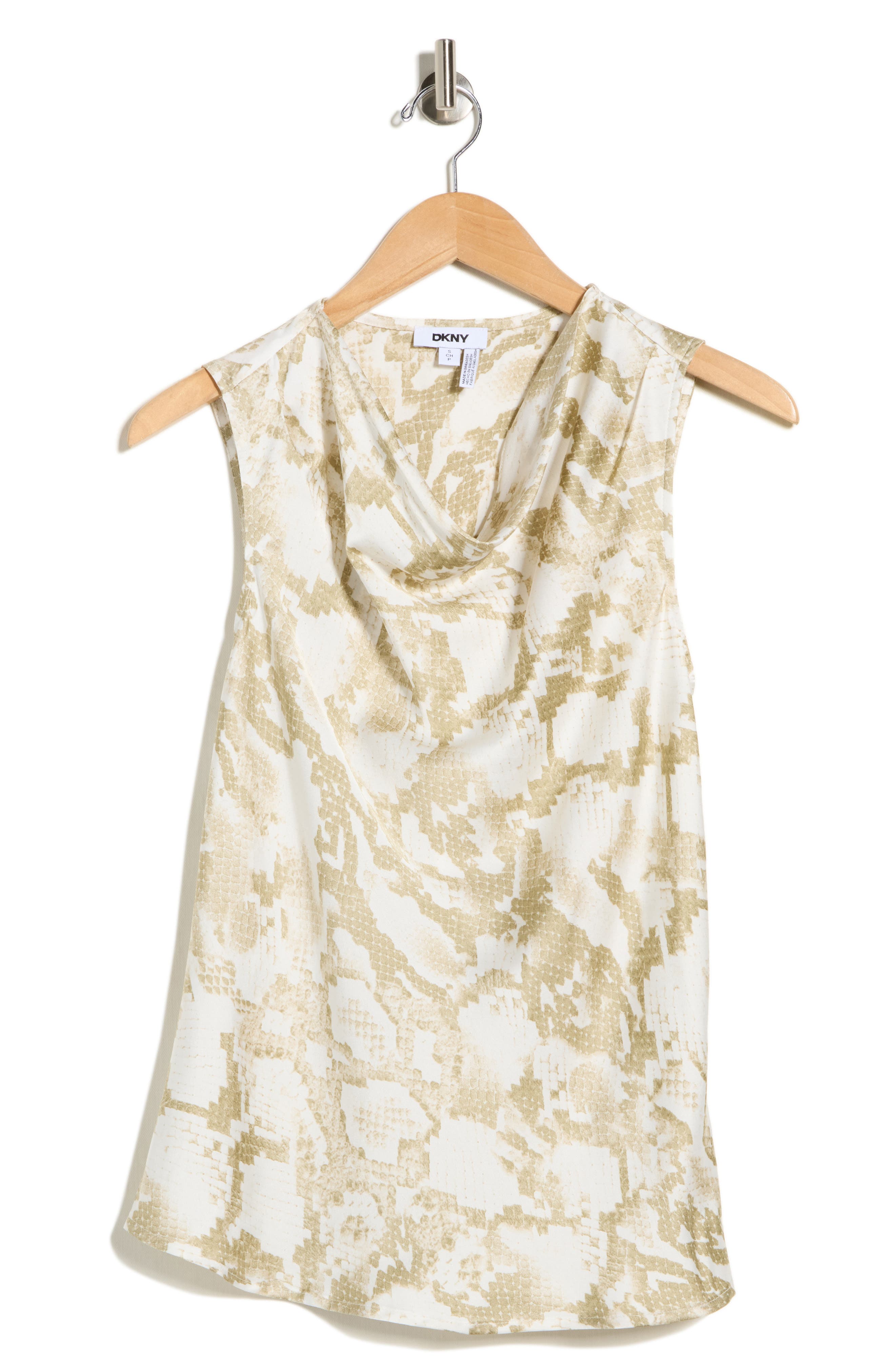 DKNY Cowl Neck Satin Tank