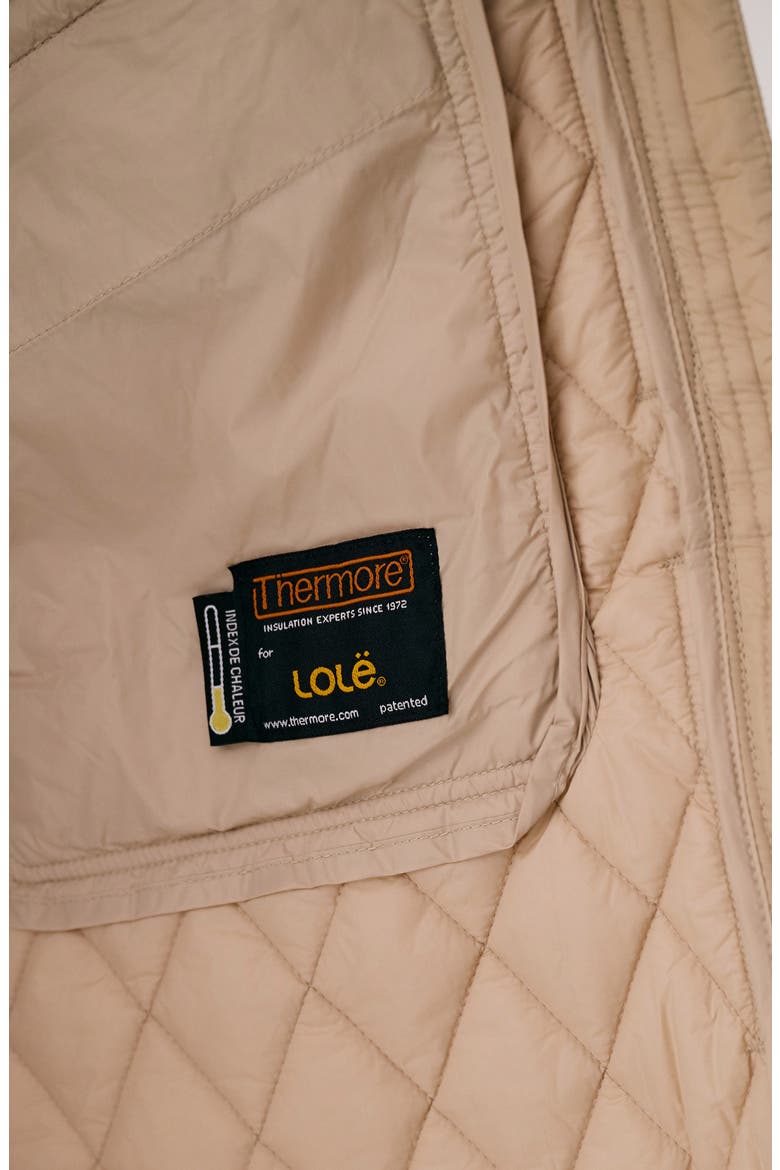 Quilted Water Repellent Nylon Bomber Jacket, Alternate, color, SANDSHELL