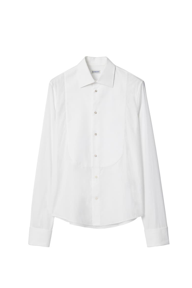 Slim Fit Cotton Tuxedo Shirt, Alternate, color, White
