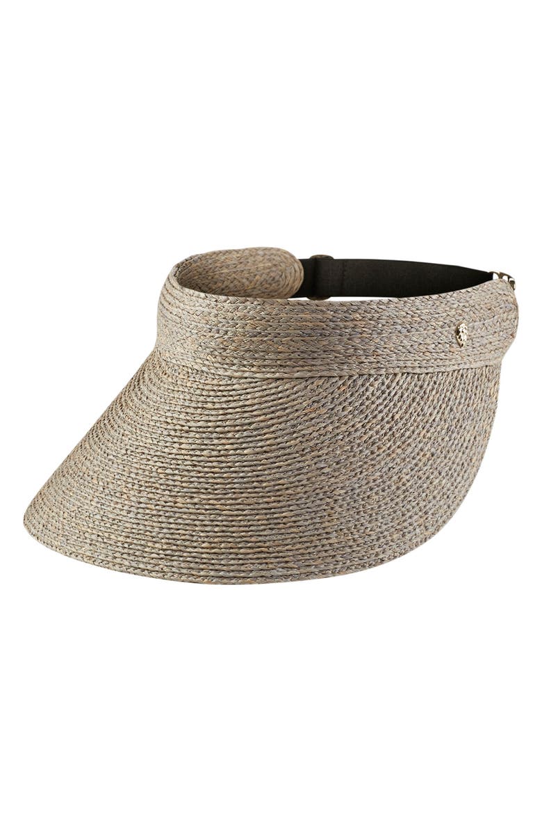 Helen Kaminski 'Kirsten' Packable Raffia Visor, Main, color, 