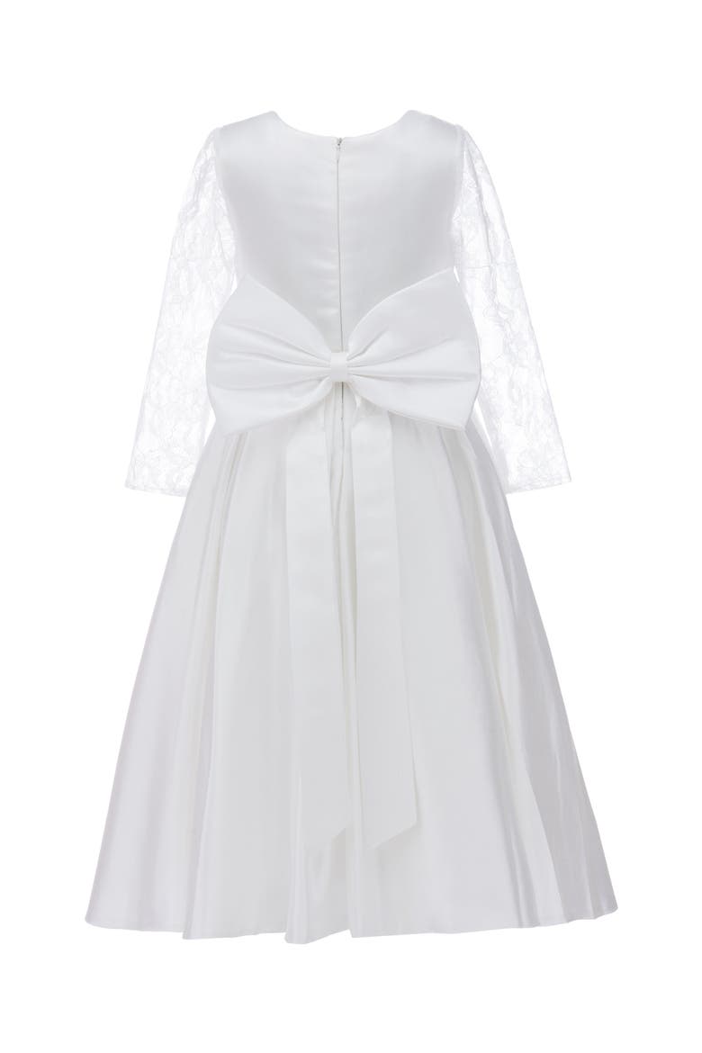 Arcadia Satin Dress, Alternate, color, White