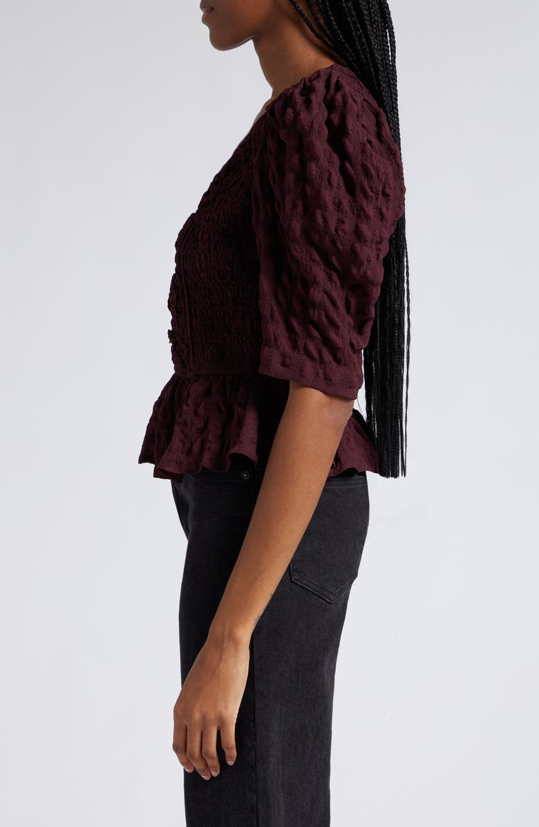 Sea Piero Puff Sleeve Seersucker Top, Alternate, color, 