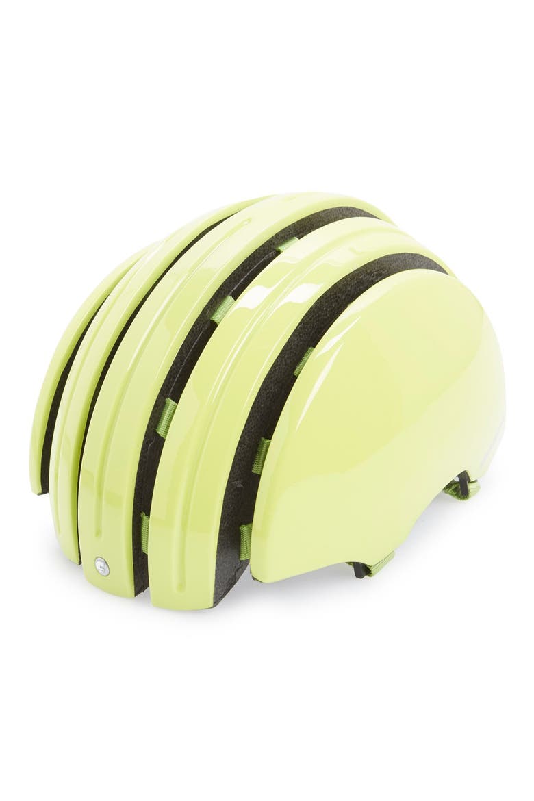 Folding Bicycle Helmet, Main, color, LIME GREEN