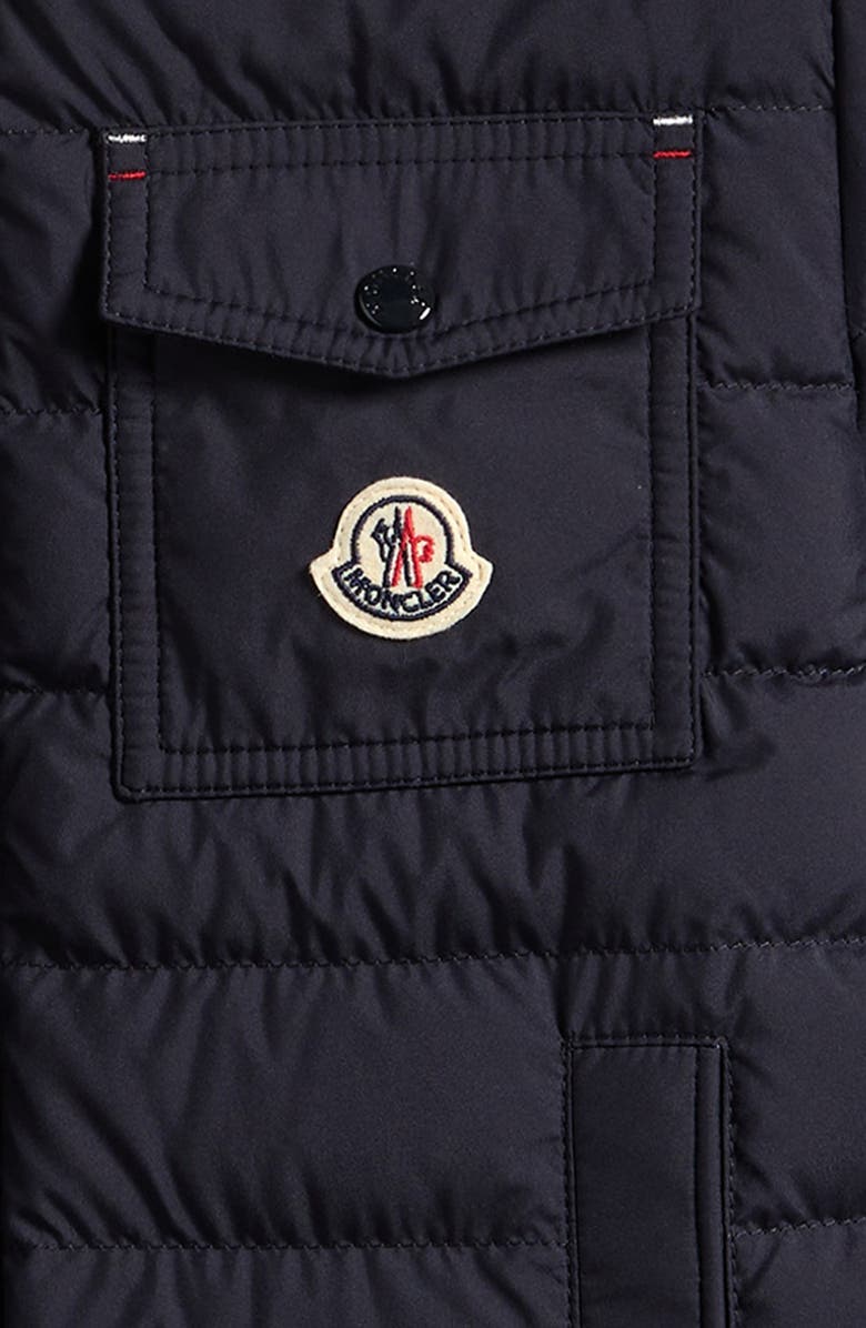 Moncler Kids' Quillon Hooded Down Puffer Jacket, Alternate, color, Navy