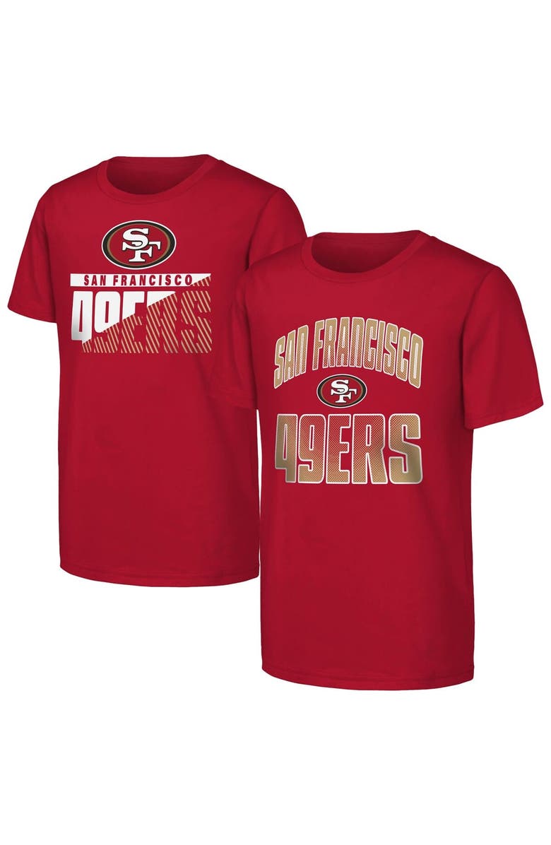 Outerstuff Youth Outerstuff  Scarlet San Francisco 49ers Never Quit 2-Pack T-Shirt Set, Main, color, Scarlet