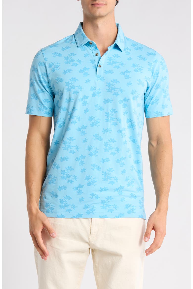 Port Day Short Sleeve Polo, Main, color, AIR BLUE