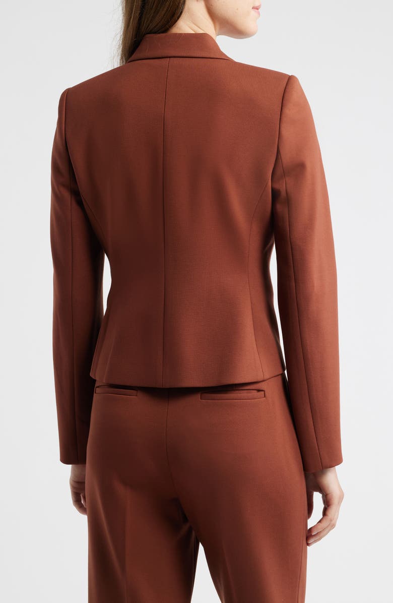 Tahari ASL Three-Button Ponte Blazer, Alternate, color, Tawny