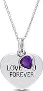 Julianna B. LOVE YOU FOREVER Heart Necklace