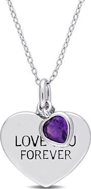 Julianna B. LOVE YOU FOREVER Heart Necklace