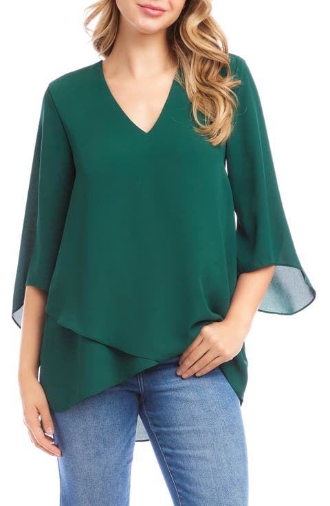 Crossover Hem Asymmetric Top (Regular & Petite)