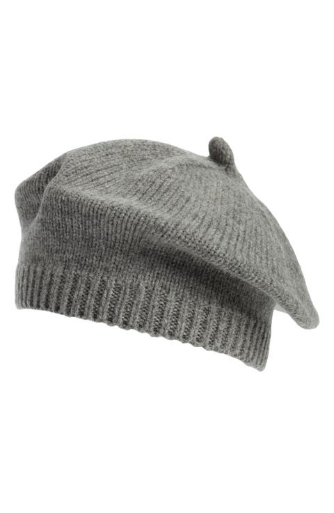 Wool Beret with Bow Accent