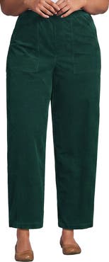 Lands' End Corduroy High Rise Pull On Utility Barrel Leg Pants