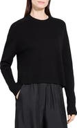 Theory Cashmere Crewneck Crop Sweater