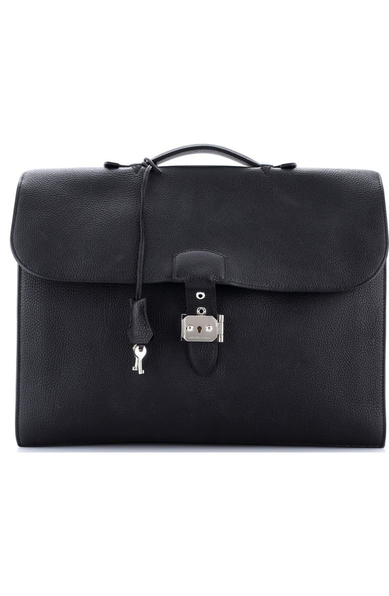 Pre-Owned Hermes Sac a Depeches Bag Togo 38, Main, color, Noir