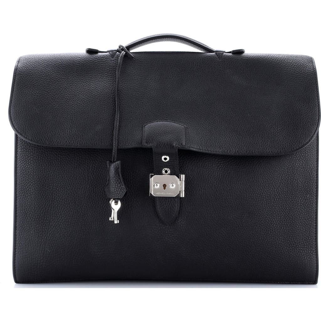 Pre-owned Hermes Hermes Sac A Depeches Bag Togo 38 In Black