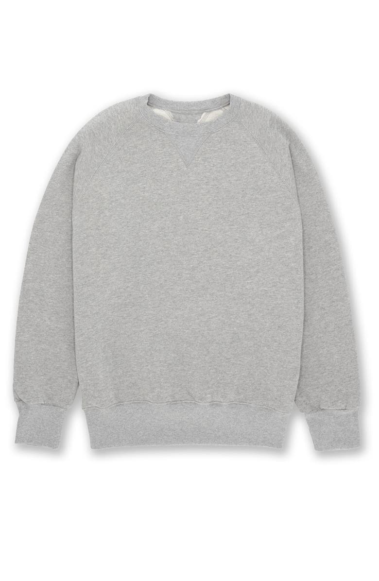 Fortela Harvard Fleece Jersey Raglan Sleeve Sweatshirt, Main, color, Melange