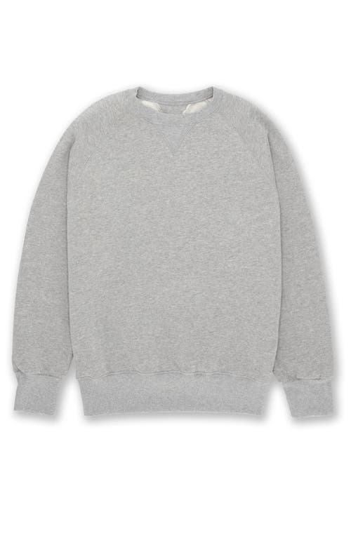 Fortela Harvard Fleece Jersey Raglan Sleeve Sweatshirt In Gray