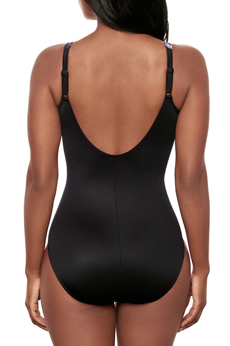 Fiore di Luna Oceanus One-Piece Swimsuit, Alternate, color, BLACK/ WHITE
