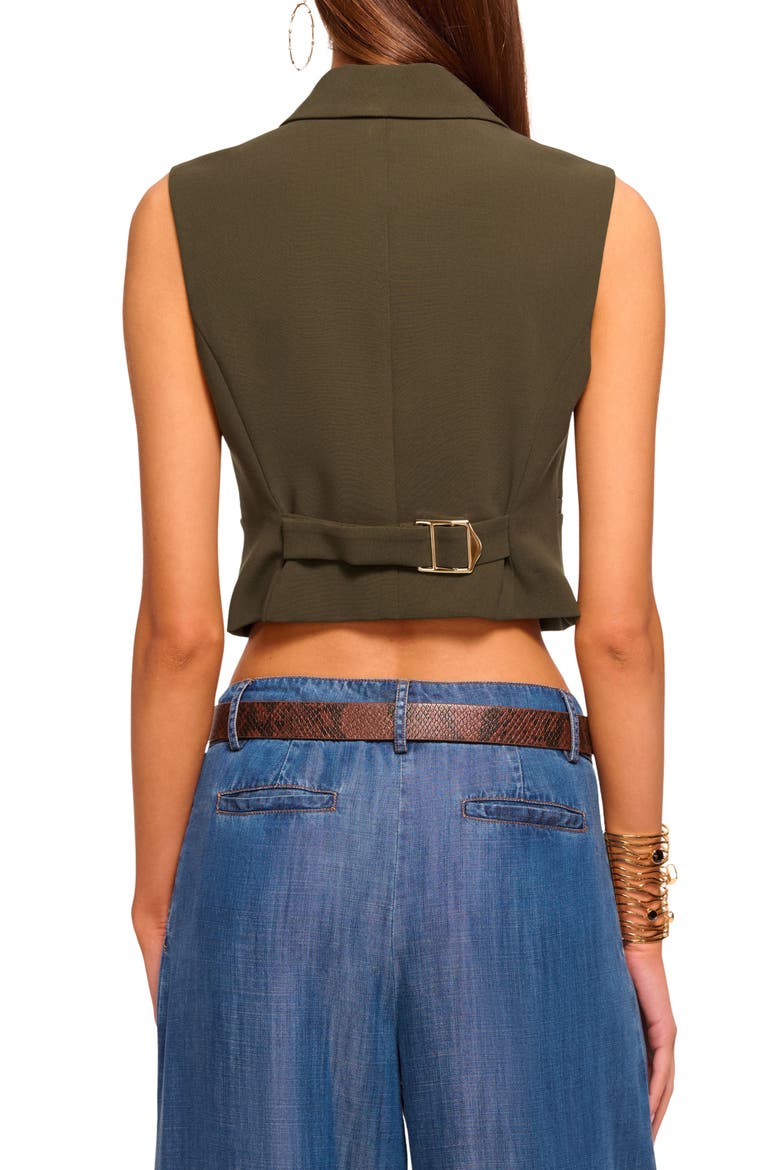 Danna Collared Vest, Alternate, color, DEEP OLIVE