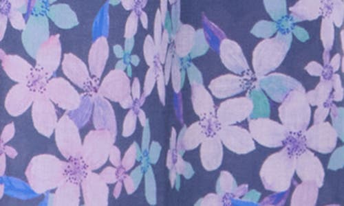 Stitchdrop Springwater Print Sleeveless Dress In Navy